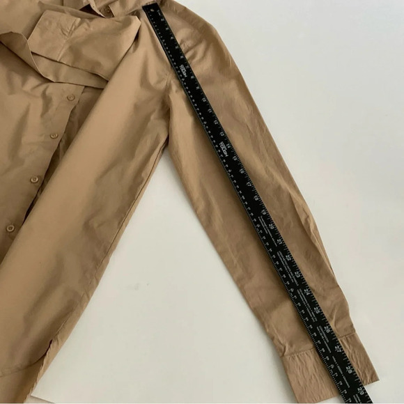 Lascana Shirt Sz 4 Mocha Brown Cotton Office Siren Corpcore Quiet Luxury Classic - Picture 7 of 12